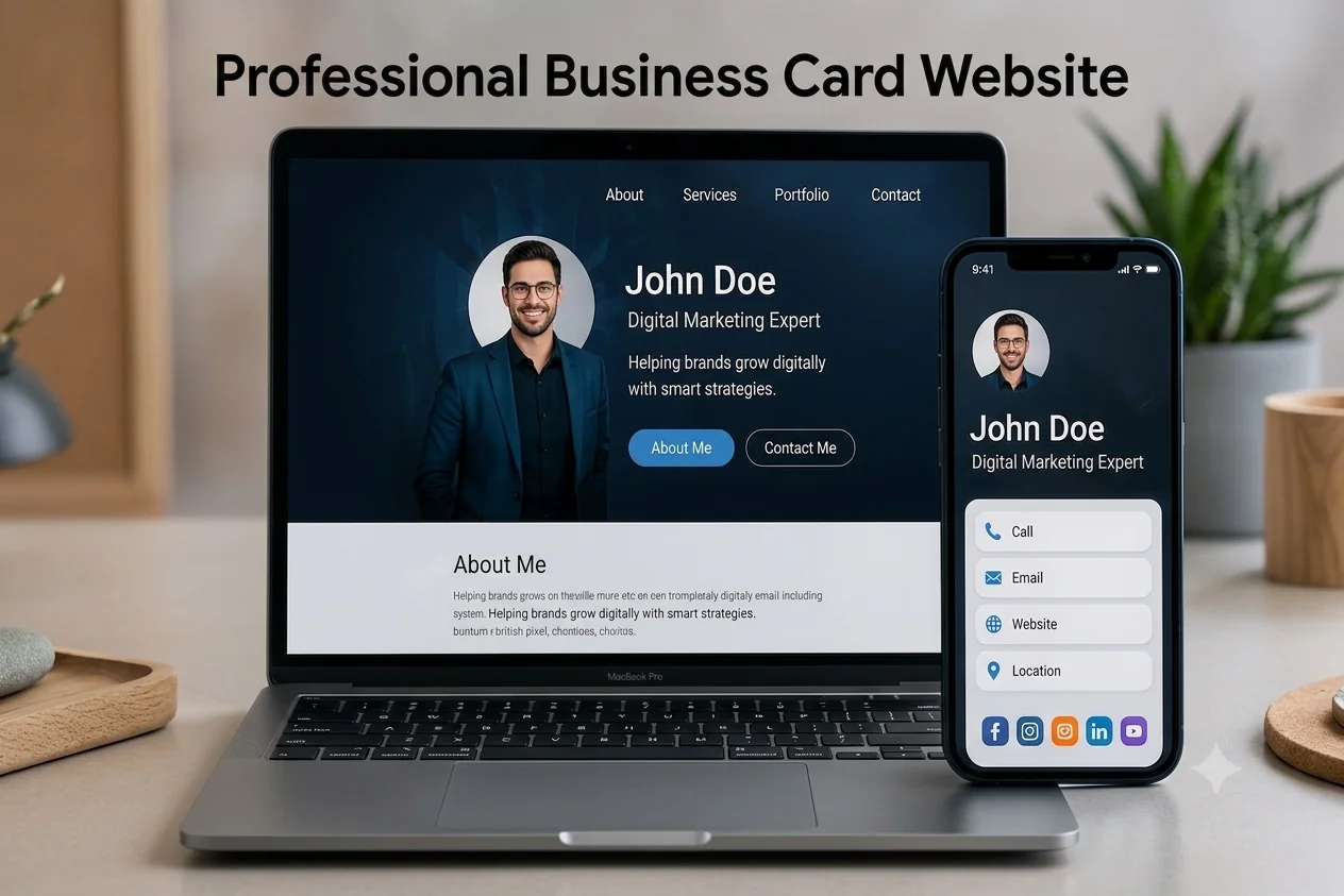 Professional Business Card Website