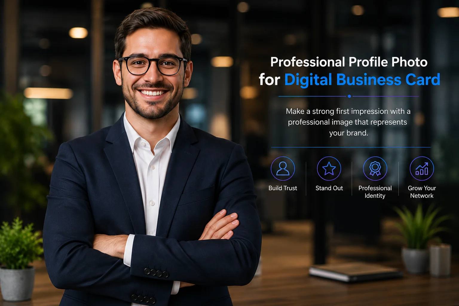 Professional Profile Photo for Digital Business Card