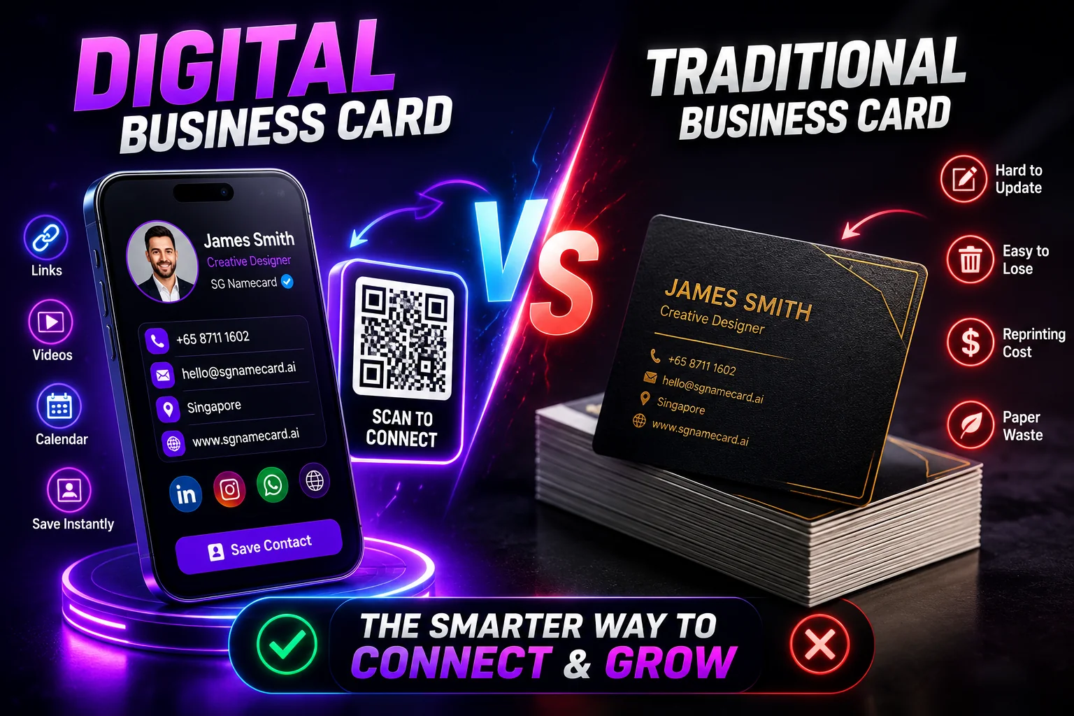 Digital Business Card vs Traditional Business Card